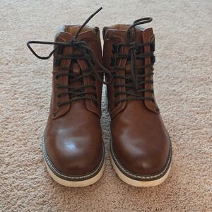 Steve Madden Chestnut Leather Ankle Boots